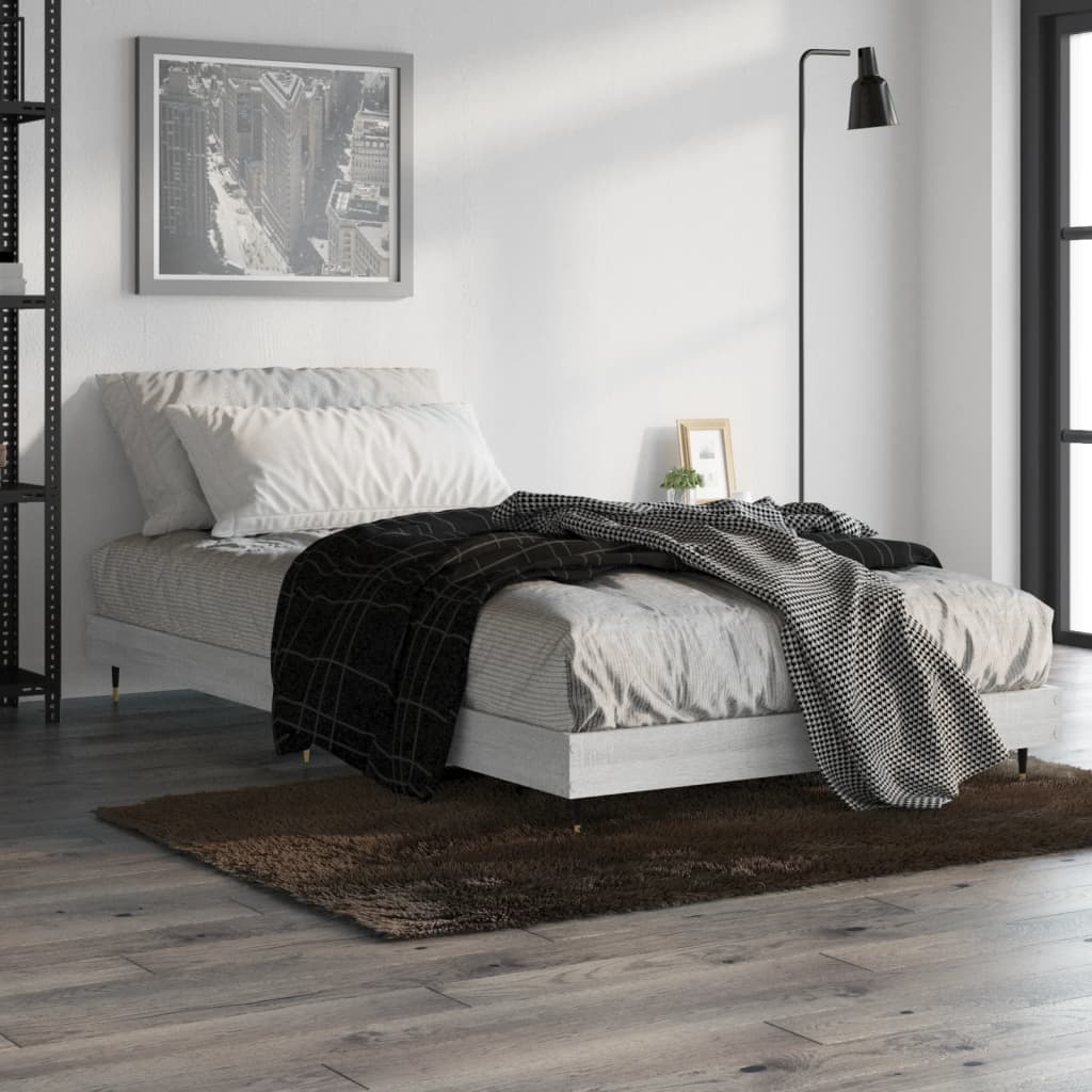 Berkfield Bed Frame Grey Sonoma 100x200 cm Engineered Wood