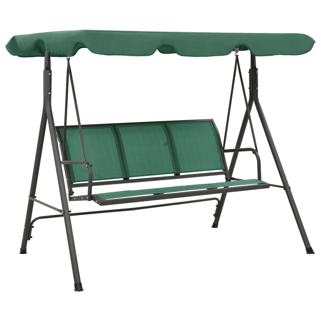 Berkfield Garden Swing Bench Green 170 cm Textilene and Steel