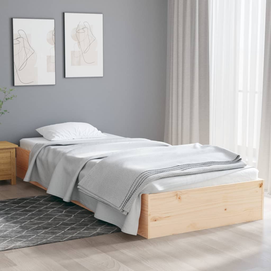 Berkfield Bed Frame 90x190 cm Single Solid Wood