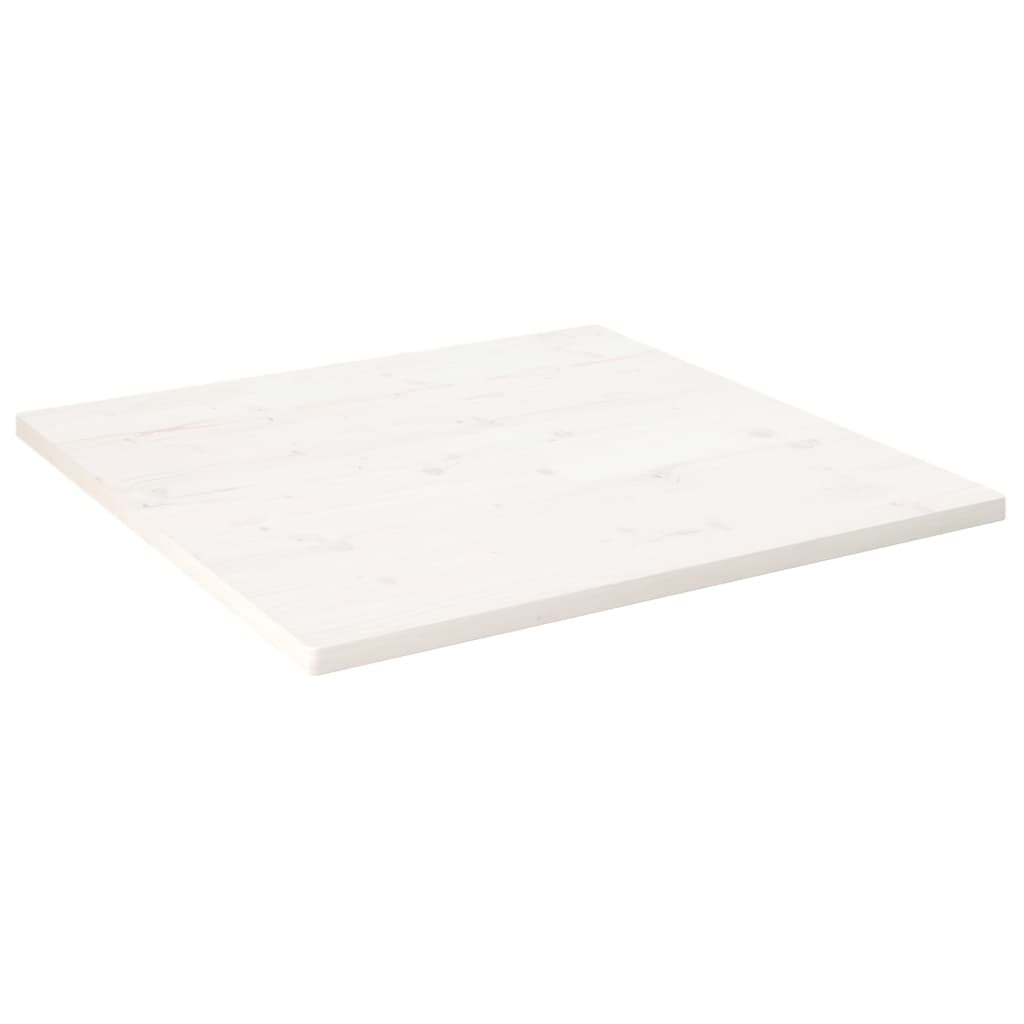 Berkfield Table Top White 80x80x2.5 cm Solid Wood Pine Square