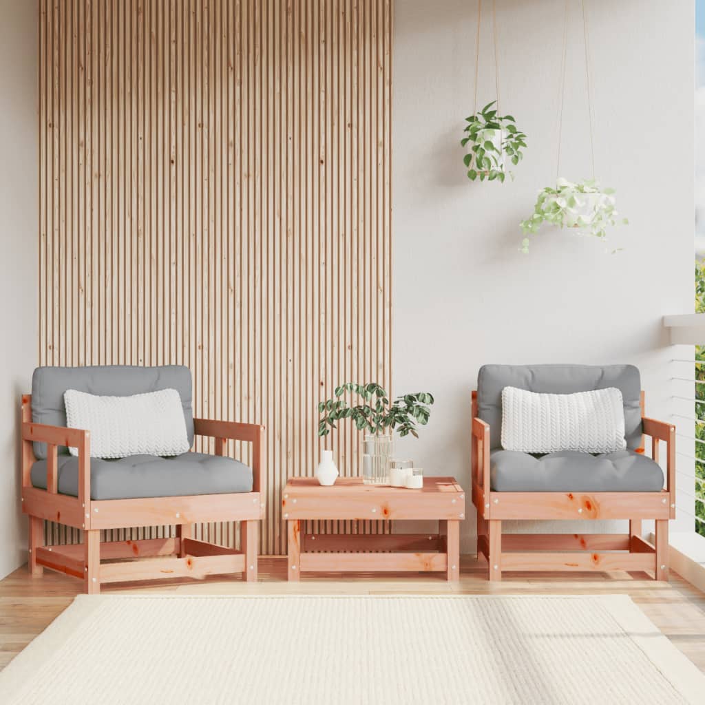 Berkfield Garden Chairs with Cushions 2 pcs Solid Wood Douglas