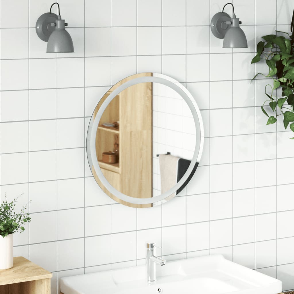 Berkfield LED Bathroom Mirror 60 cm Round