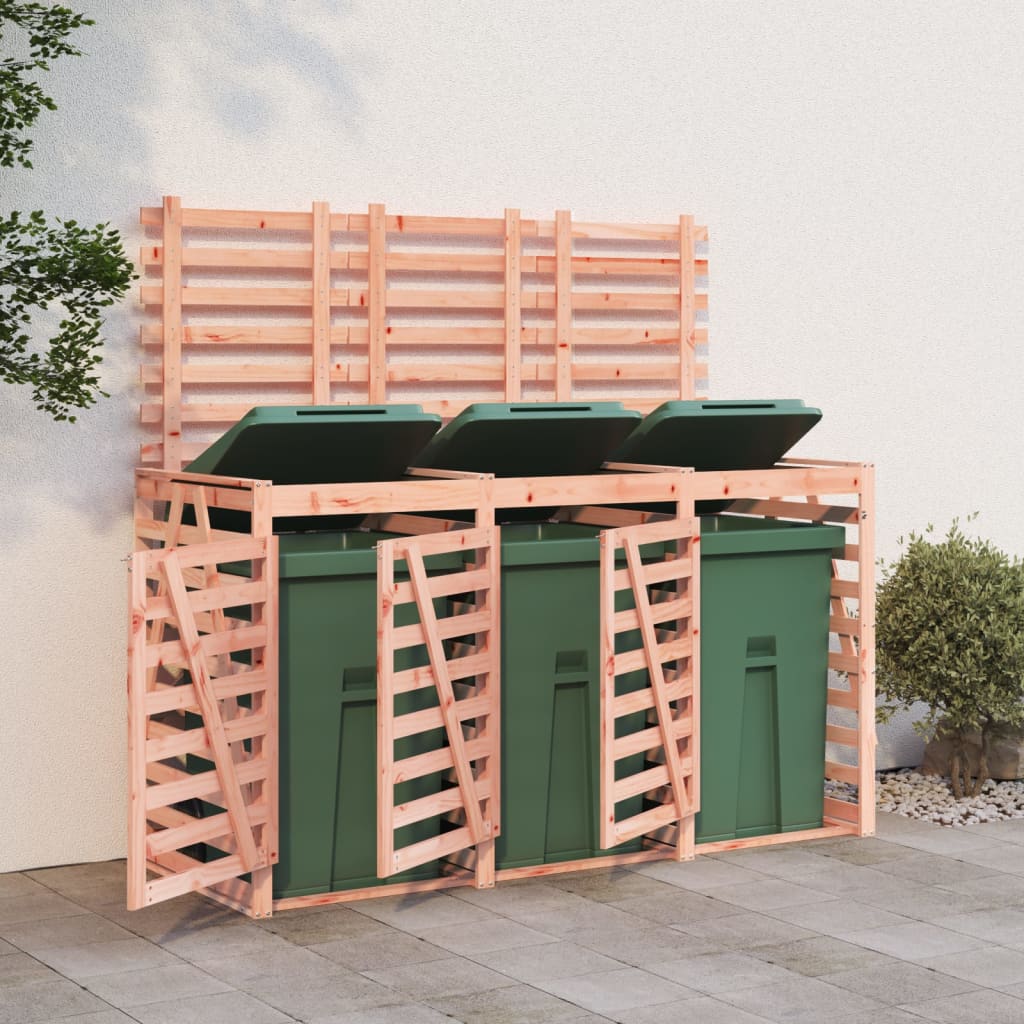 Berkfield Triple Wheelie Bin Storage Solid Wood Douglas