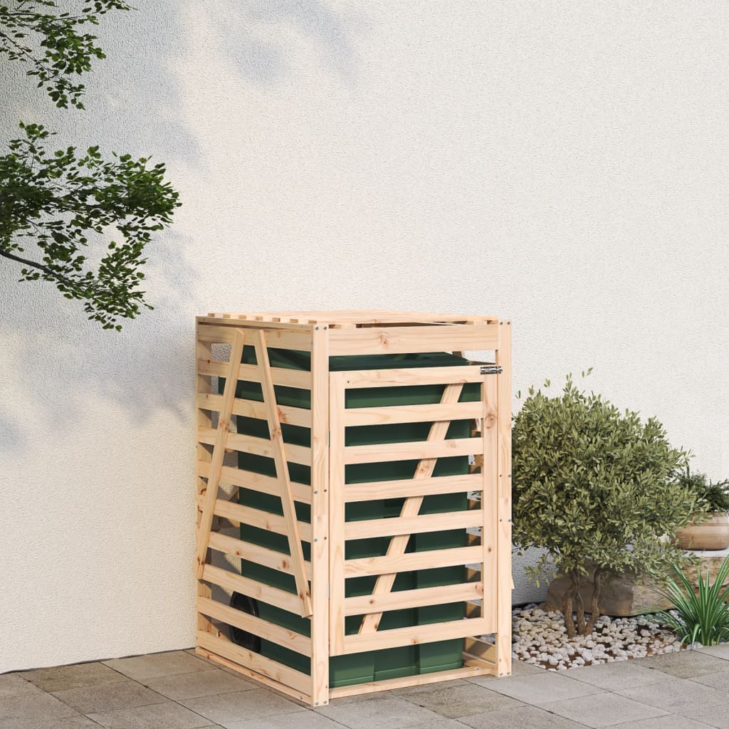 Berkfield Wheelie Bin Storage 84x90x128.5 cm Solid Wood Pine