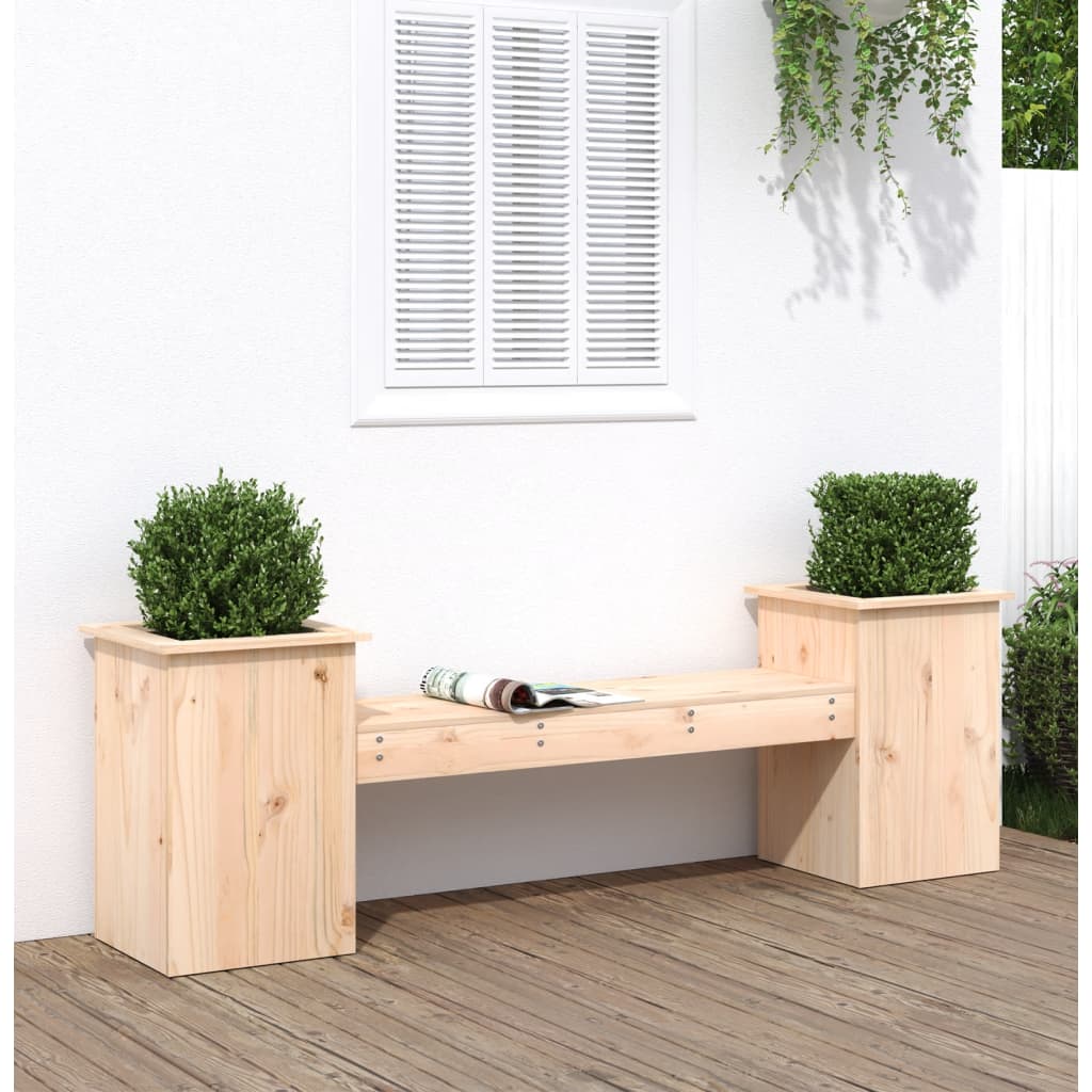 Berkfield Planter Bench 184.5x39.5x56.5 cm Solid Wood Pine