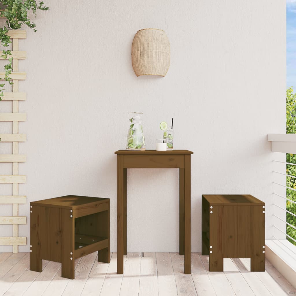 Berkfield Garden Stools 2 pcs Honey Brown 40x36x45 cm Solid Wood Pine