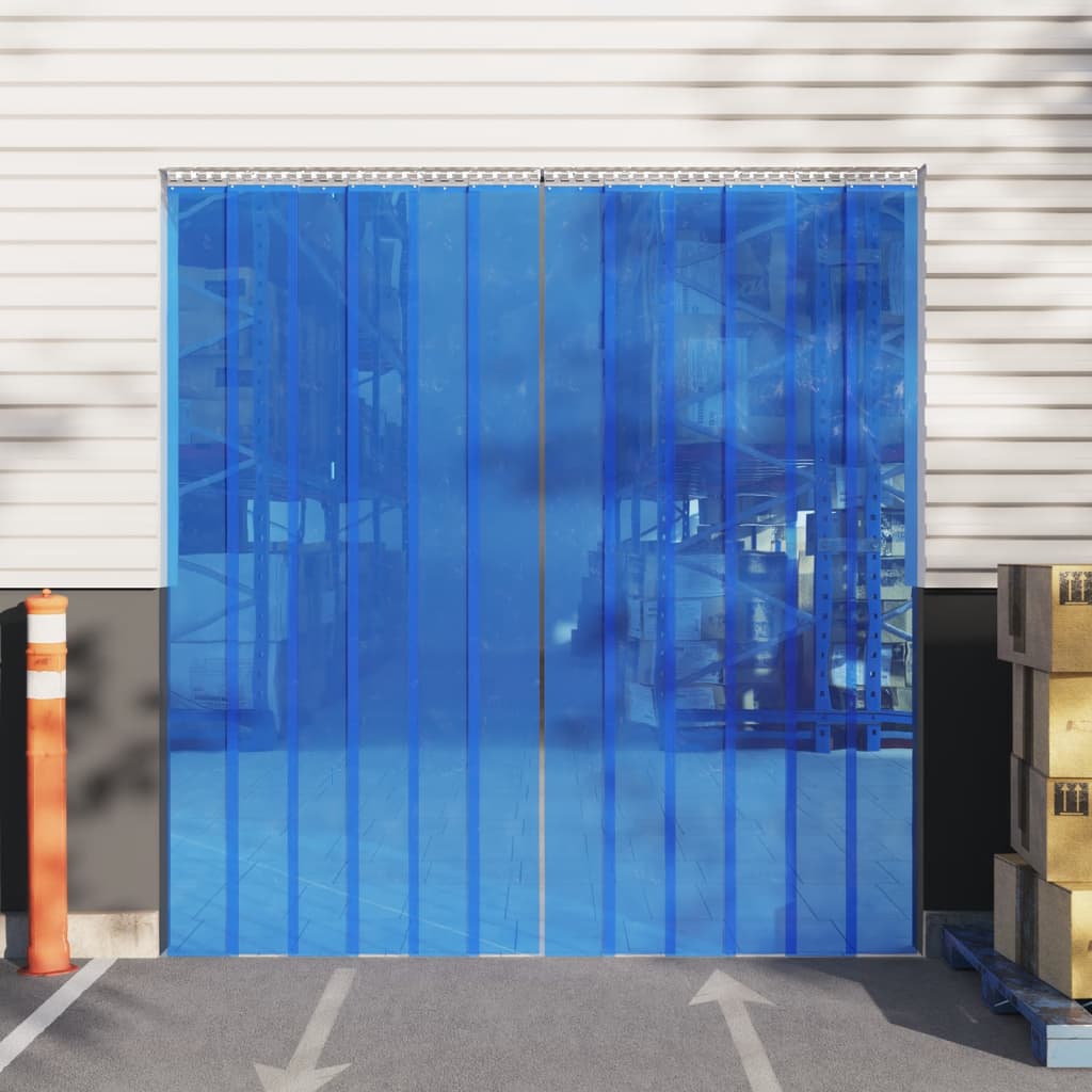 Berkfield Door Curtain Blue 300 mmx2.6 mm 25 m PVC
