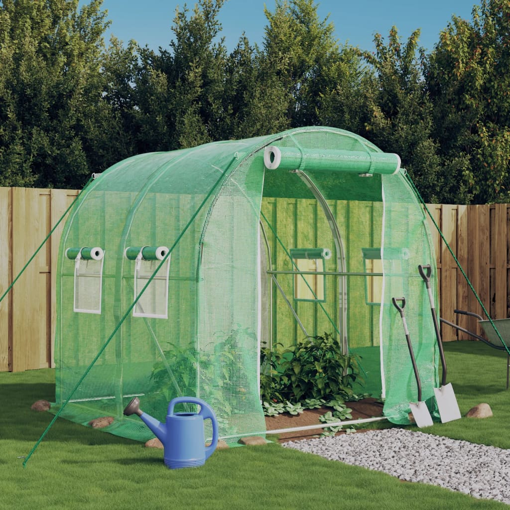 Berkfield Greenhouse with Steel Frame Green 4 m�__ 2x2x2 m