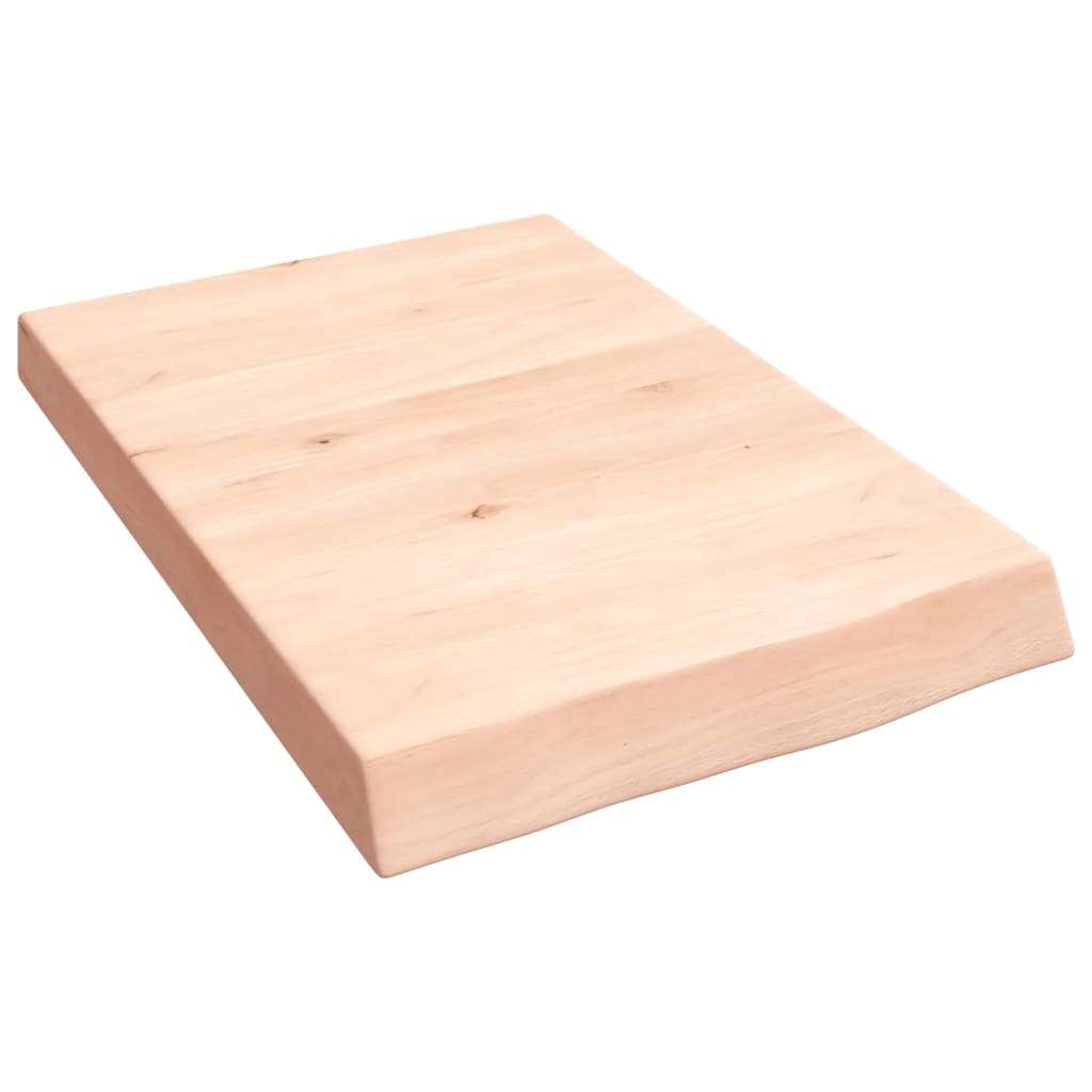 Berkfield Wall Shelf 40x60x6 cm Untreated Solid Wood Oak