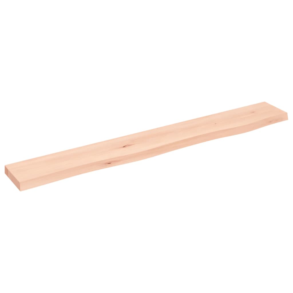 Berkfield Wall Shelf 80x10x2 cm Untreated Solid Wood Oak