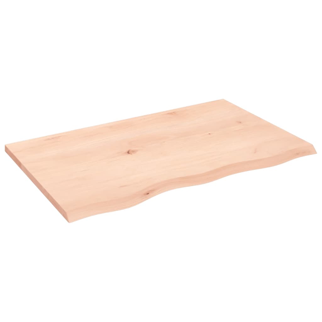 Berkfield Wall Shelf 80x50x2 cm Untreated Solid Wood Oak