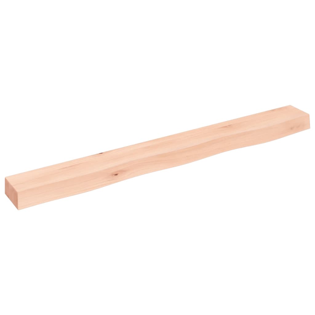 Berkfield Wall Shelf 100x10x6 cm Untreated Solid Wood Oak