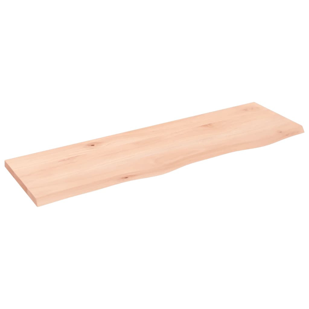 Berkfield Wall Shelf 100x30x2 cm Untreated Solid Wood Oak