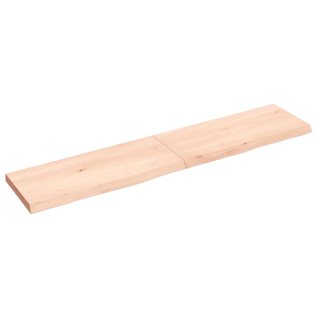 Berkfield Wall Shelf 140x30x4 cm Untreated Solid Wood Oak
