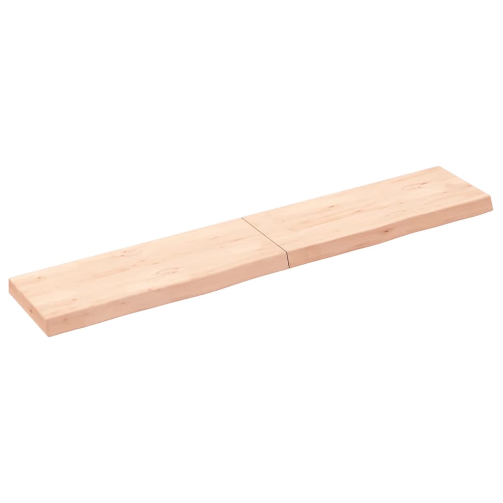 Berkfield Wall Shelf 160x30x6 cm Untreated Solid Wood Oak