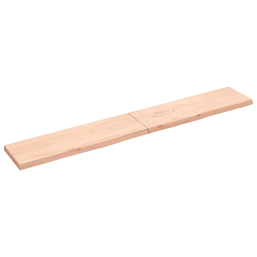 Berkfield Wall Shelf 200x30x4 cm Untreated Solid Wood Oak