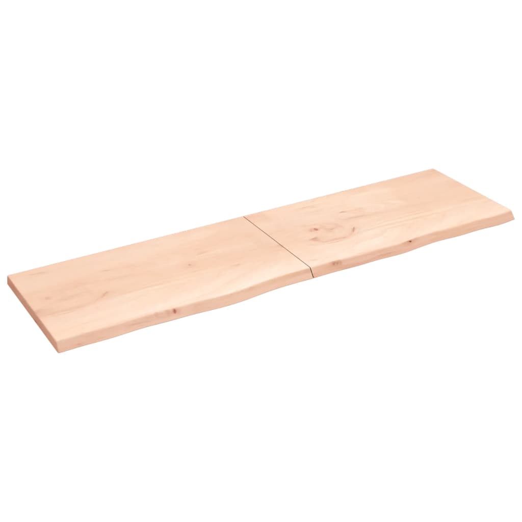 Berkfield Wall Shelf 220x60x4 cm Untreated Solid Wood Oak