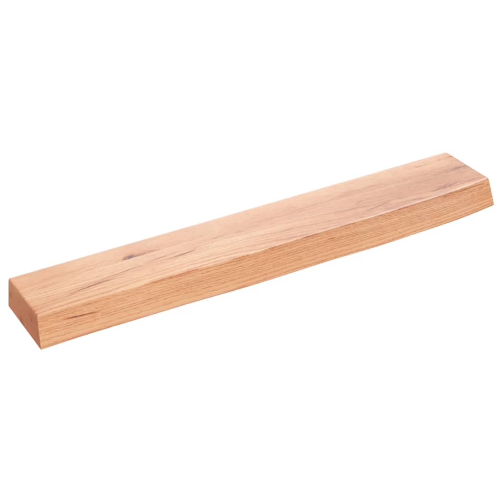 Berkfield Wall Shelf Light Brown 60x10x4 cm Treated Solid Wood Oak
