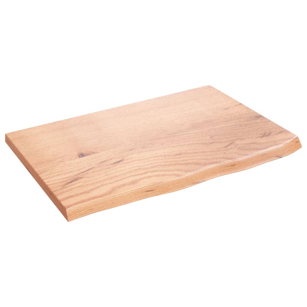 Berkfield Wall Shelf Light Brown 60x40x2 cm Treated Solid Wood Oak