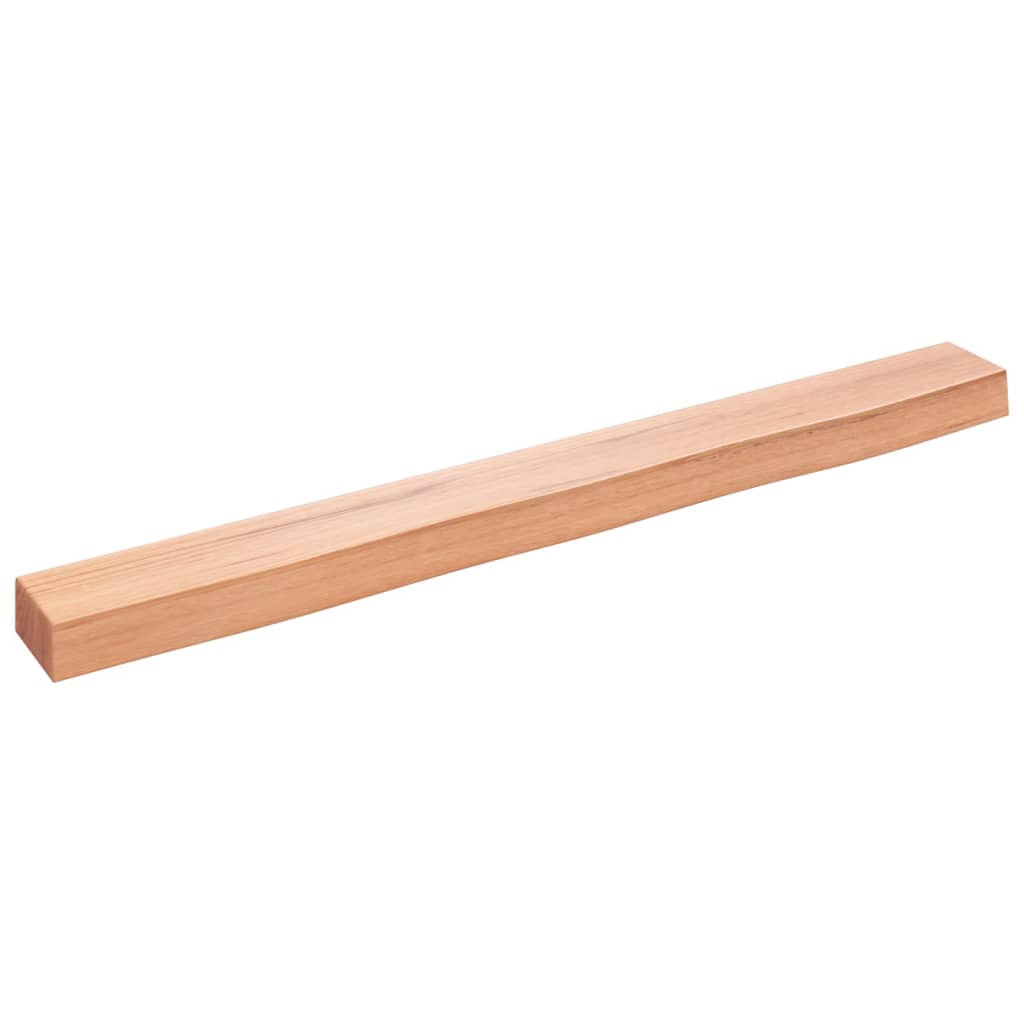 Berkfield Wall Shelf Light Brown 100x10x6 cm Treated Solid Wood Oak