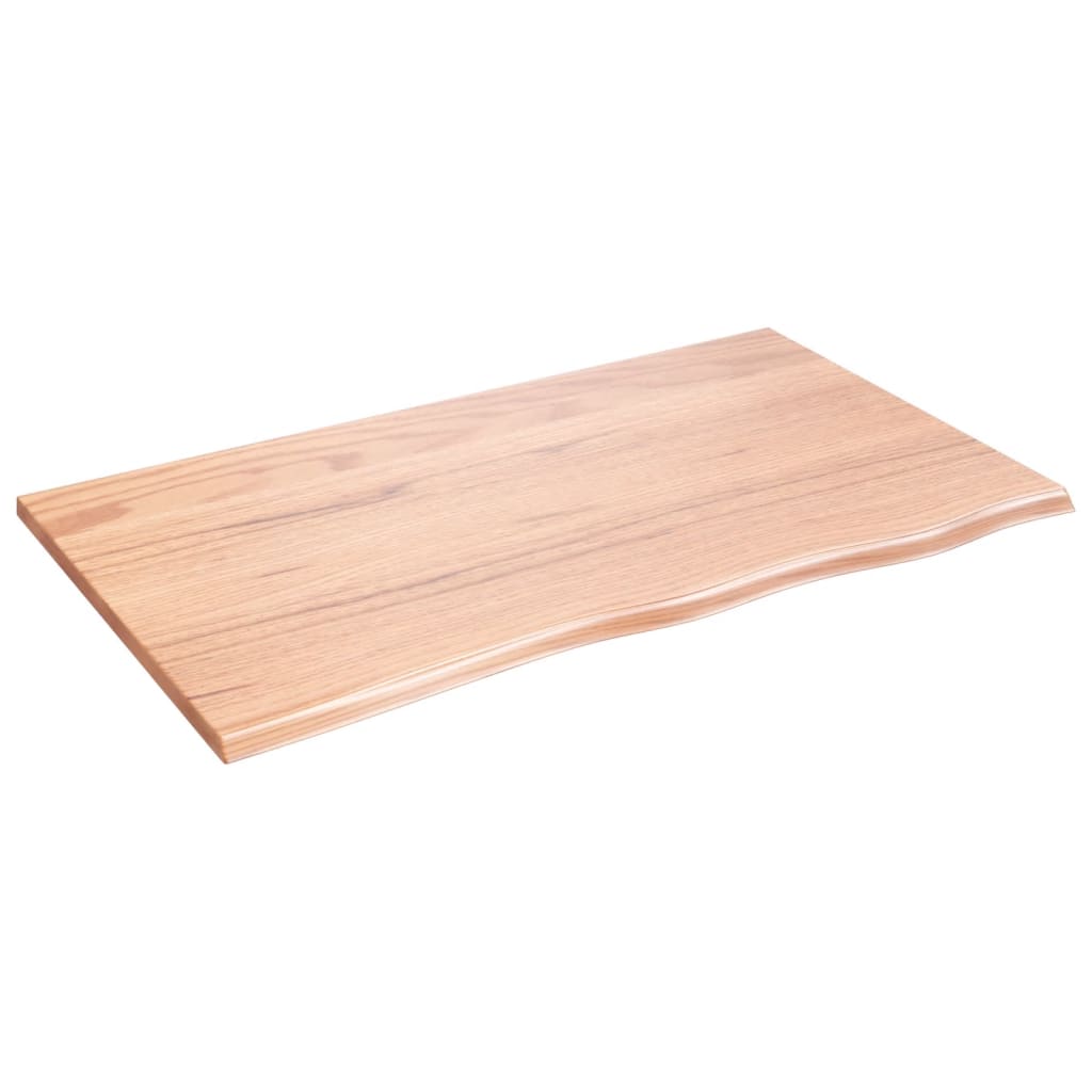 Berkfield Wall Shelf Light Brown 100x60x2 cm Treated Solid Wood Oak