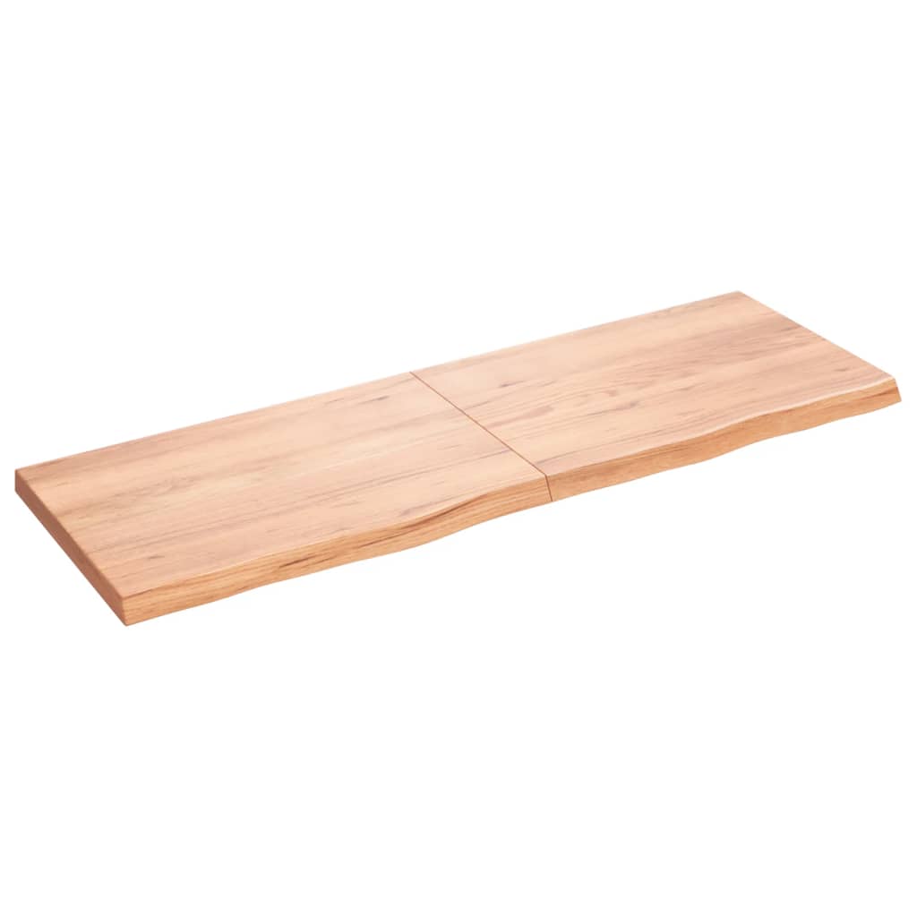Berkfield Wall Shelf Light Brown 180x60x6 cm Treated Solid Wood Oak
