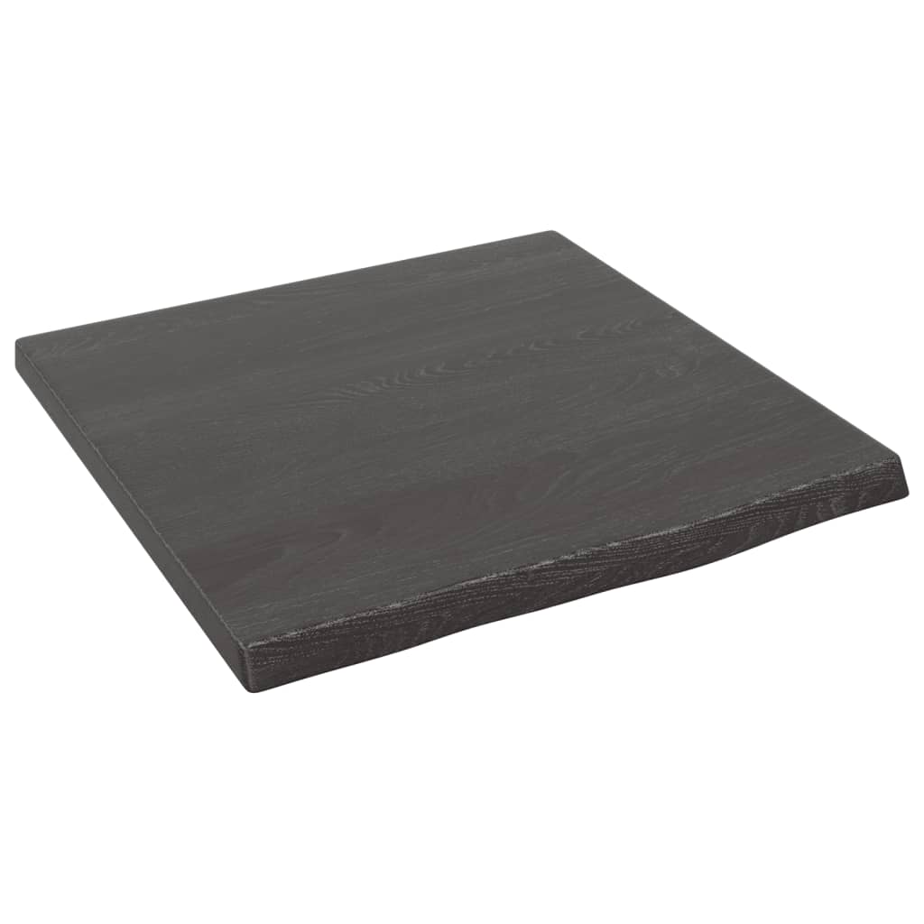 Berkfield Wall Shelf Dark Grey 40x40x2 cm Treated Solid Wood Oak