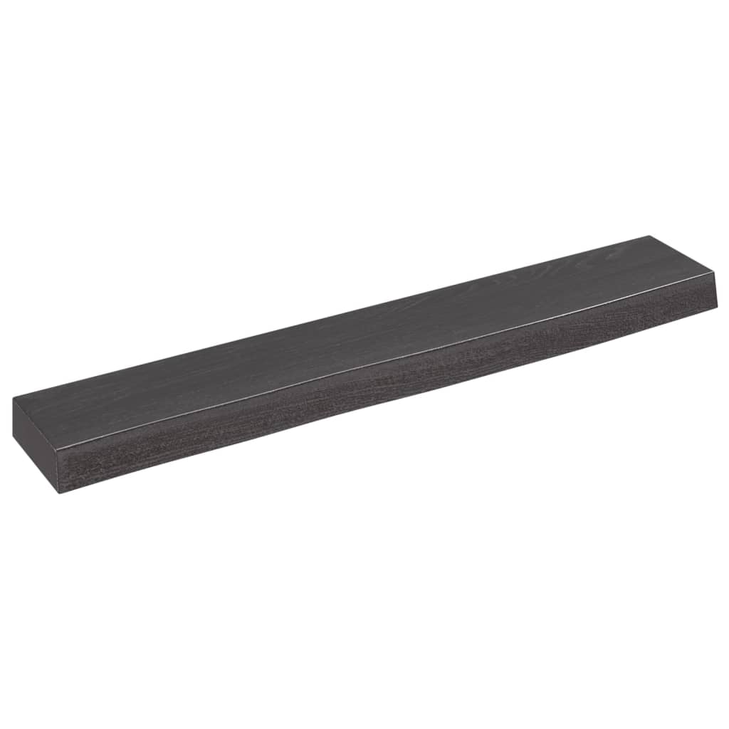 Berkfield Wall Shelf Dark Grey 60x10x4 cm Treated Solid Wood Oak