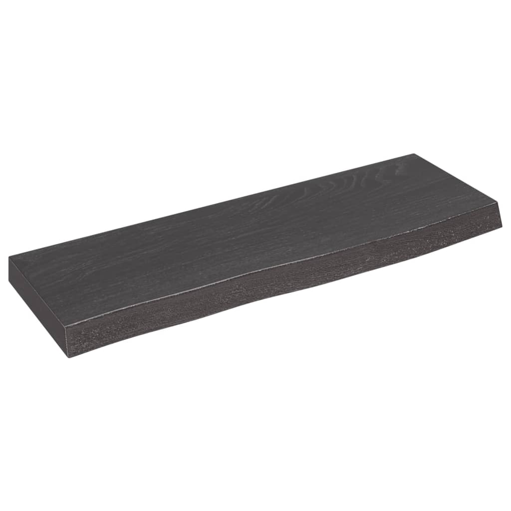 Berkfield Wall Shelf Dark Grey 60x20x4 cm Treated Solid Wood Oak