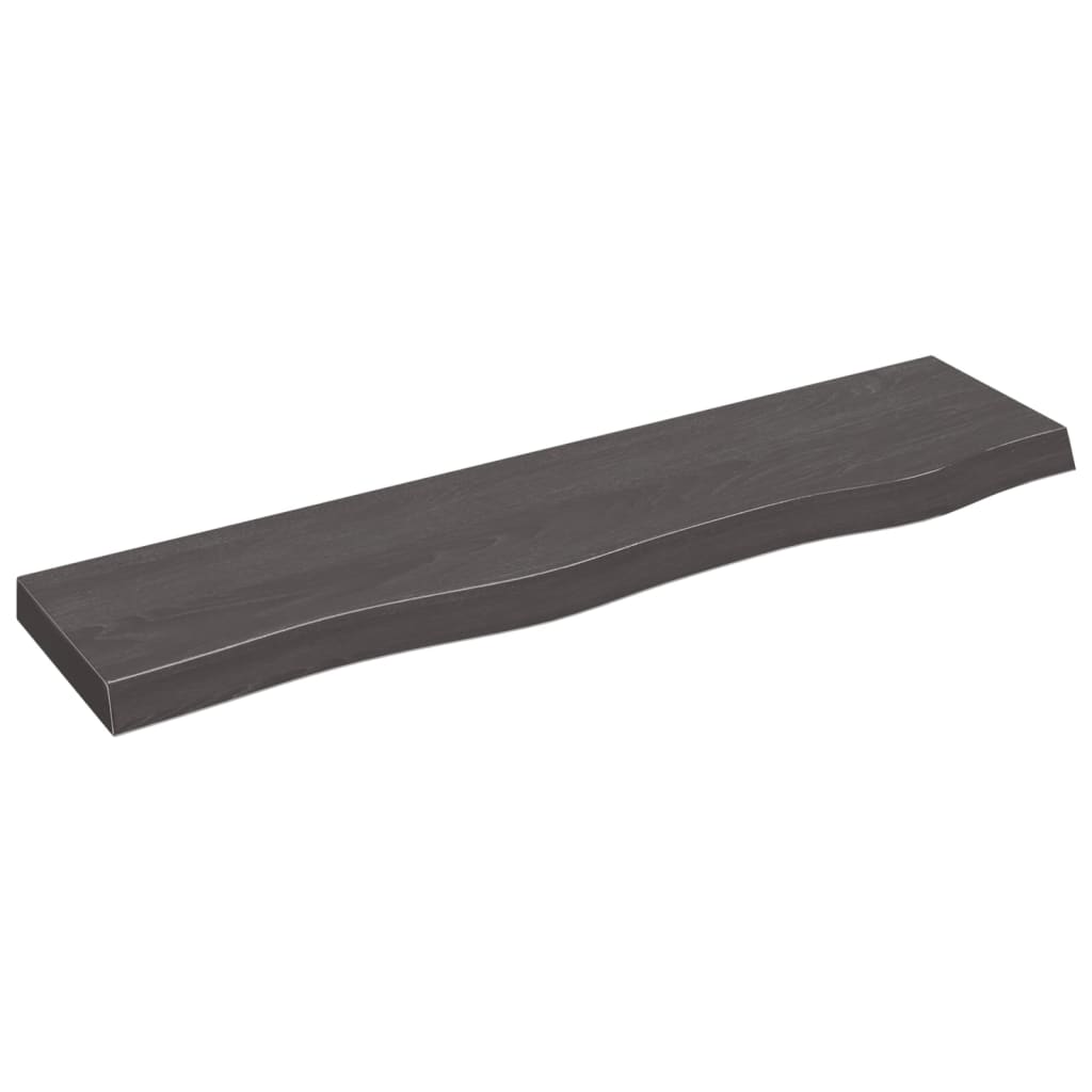 Berkfield Wall Shelf Dark Grey 80x20x4 cm Treated Solid Wood Oak