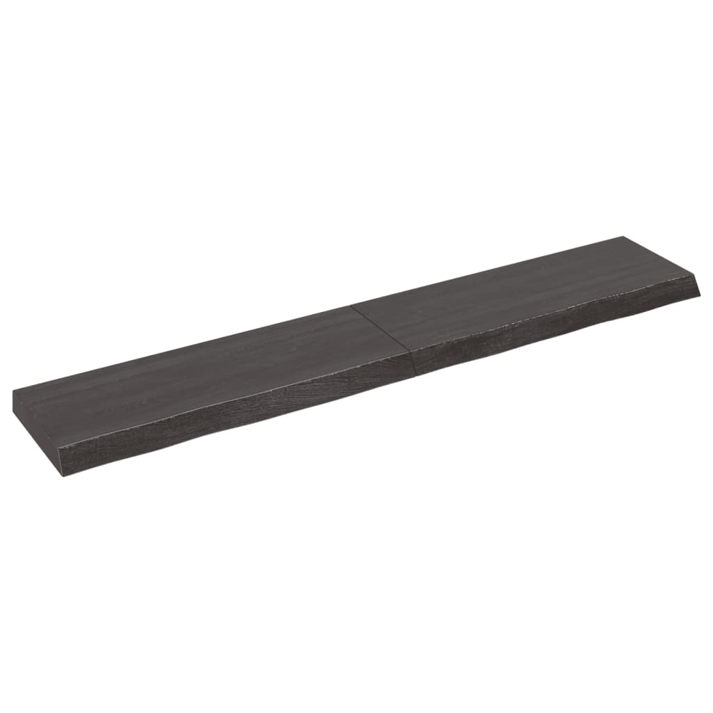 Berkfield Wall Shelf Dark Grey 160x30x6 cm Treated Solid Wood Oak