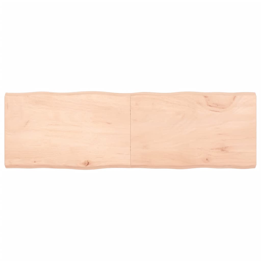 Berkfield Table Top 160x50x6 cm Untreated Solid Wood Oak Live Edge