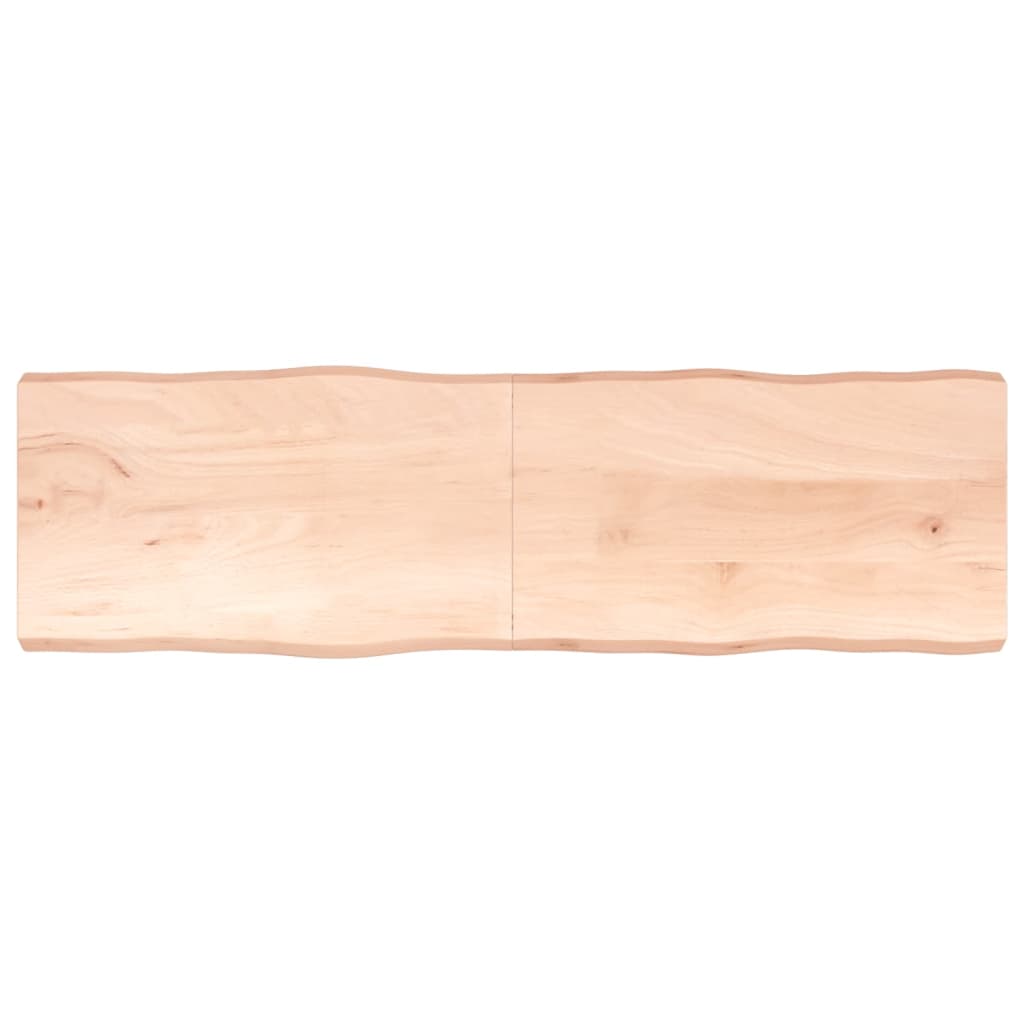 Berkfield Table Top 200x60x6 cm Untreated Solid Wood Oak Live Edge