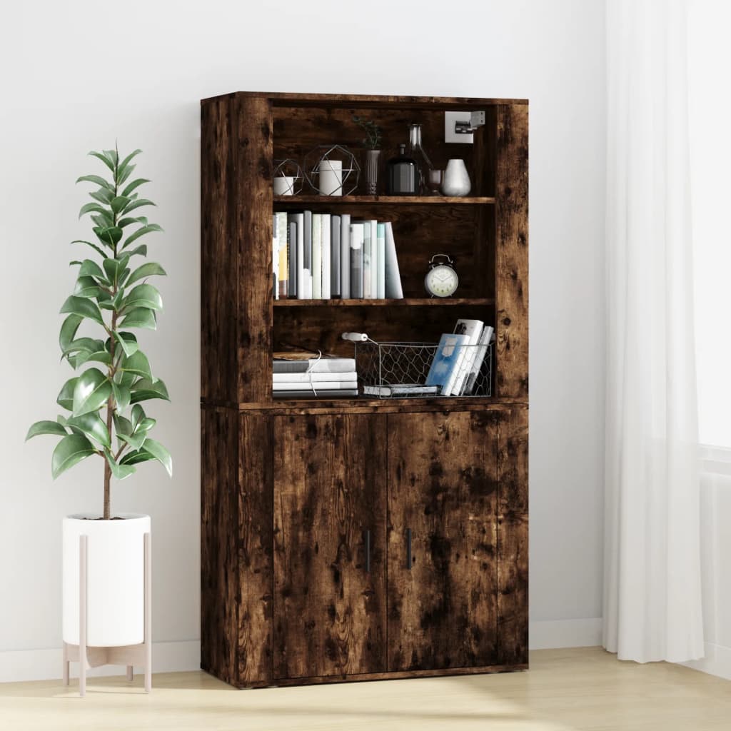 Berkfield Highboard Smoked Oak Engineered Wood