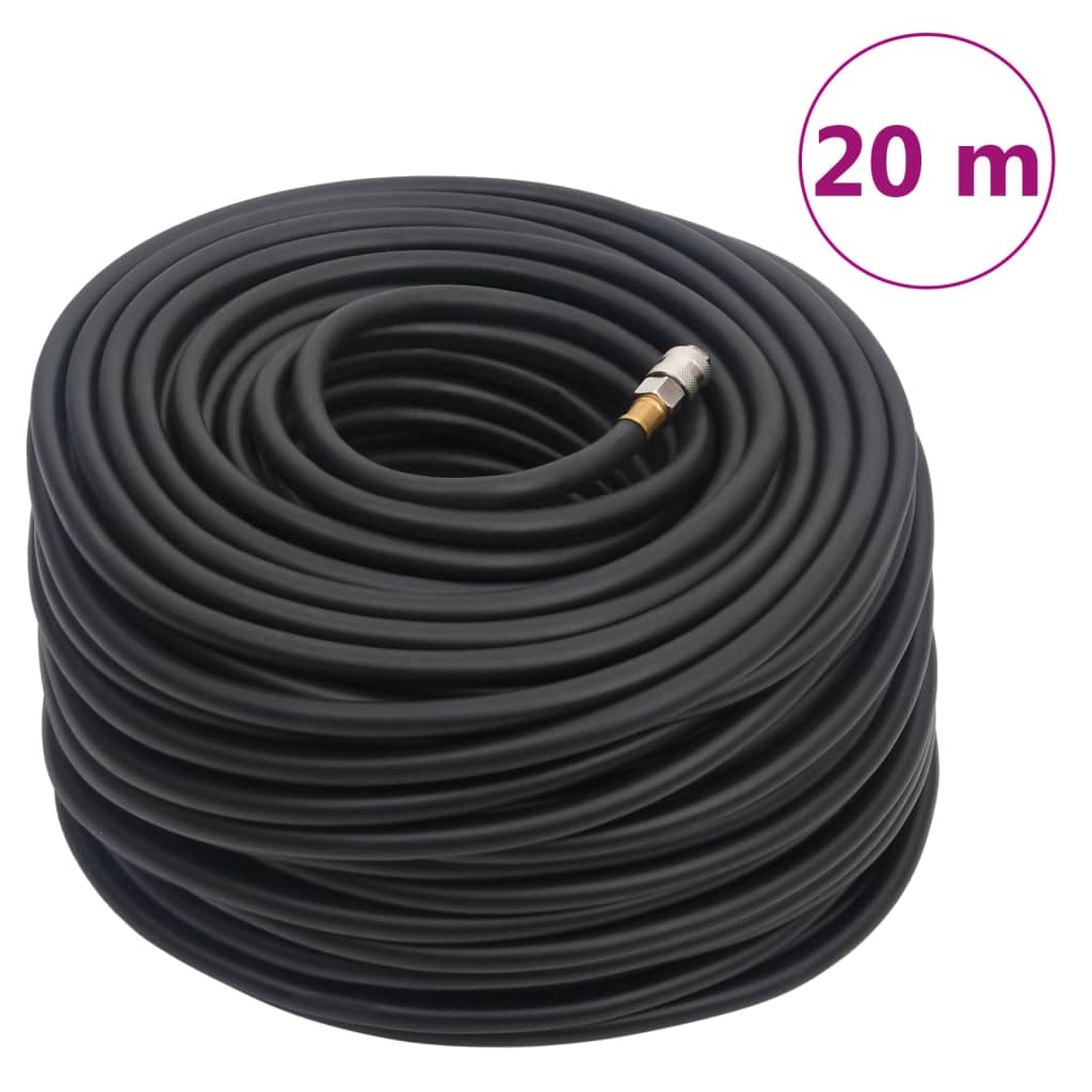 Berkfield Hybrid Air Hose Black 0.6" 20 m Rubber and PVC