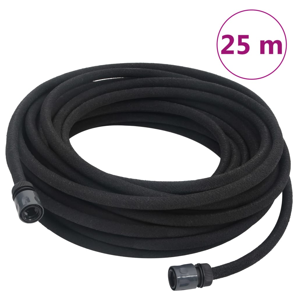 Berkfield Garden Soaker Hose Black 0.6" 25 m Rubber