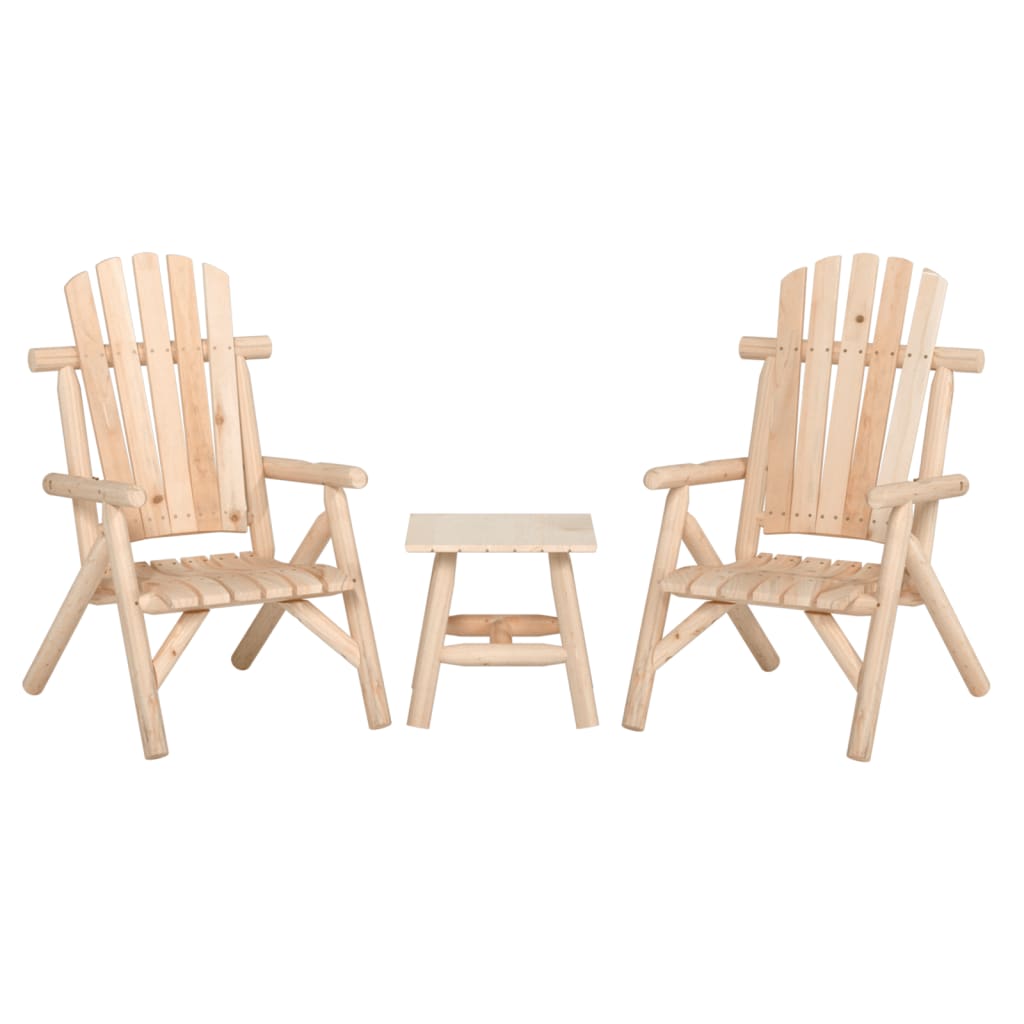 Berkfield 3 Piece Garden Lounge Set Solid Wood Spruce