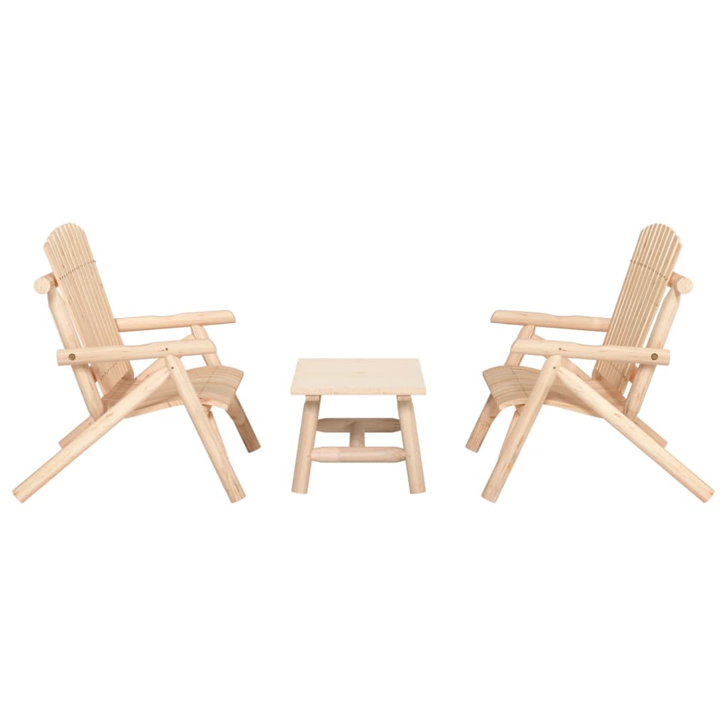 Berkfield 3 Piece Garden Lounge Set Solid Wood Spruce