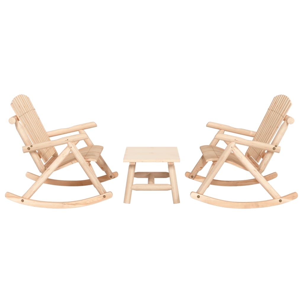 Berkfield 3 Piece Garden Lounge Set Solid Wood Spruce