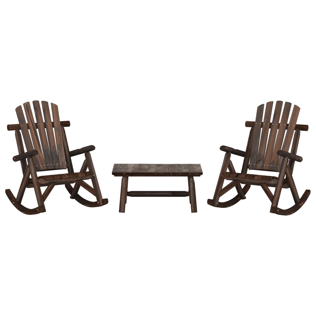 Berkfield 3 Piece Garden Lounge Set Solid Wood Spruce