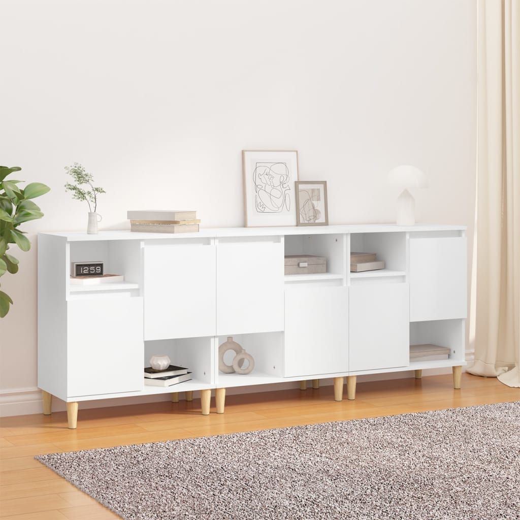 Berkfield Sideboards 3 pcs White 60x35x70 cm Engineered Wood