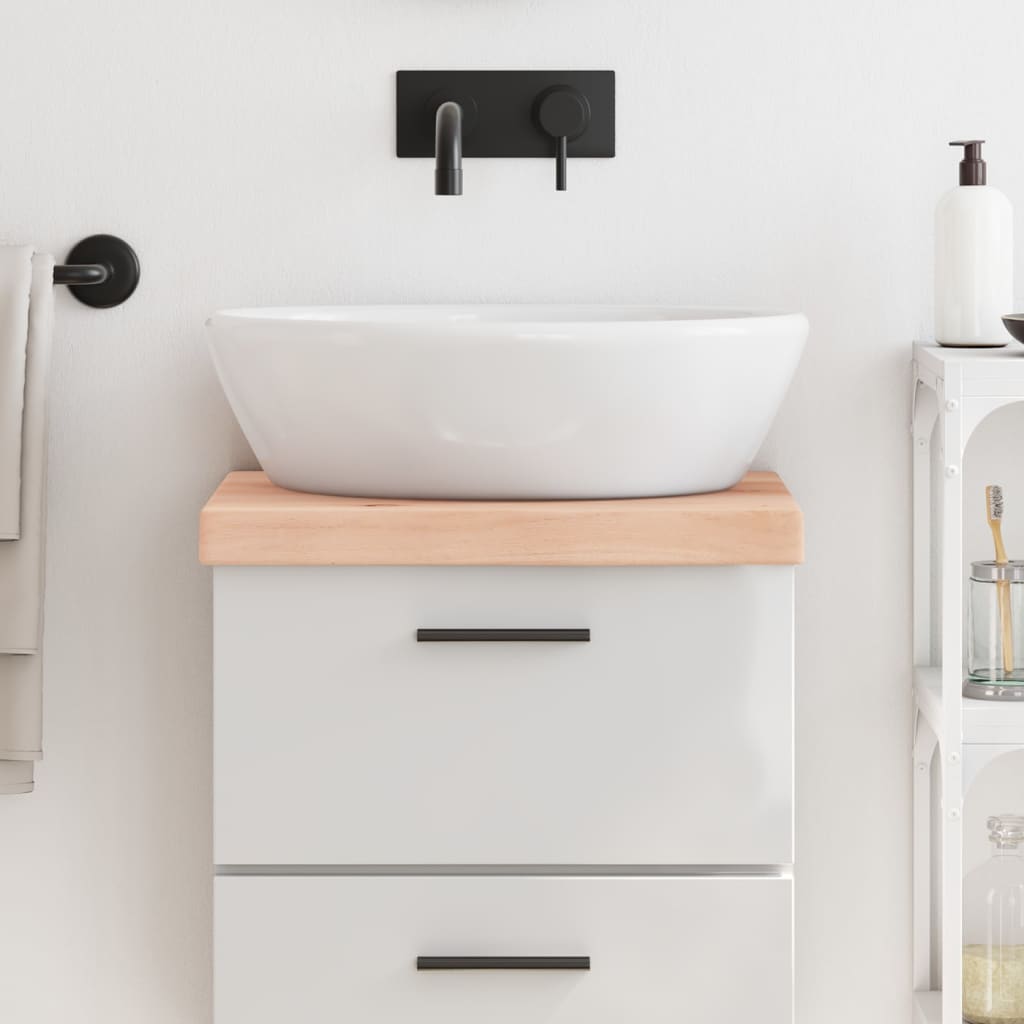 Berkfield Bathroom Countertop 40x30x6 cm Untreated Solid Wood