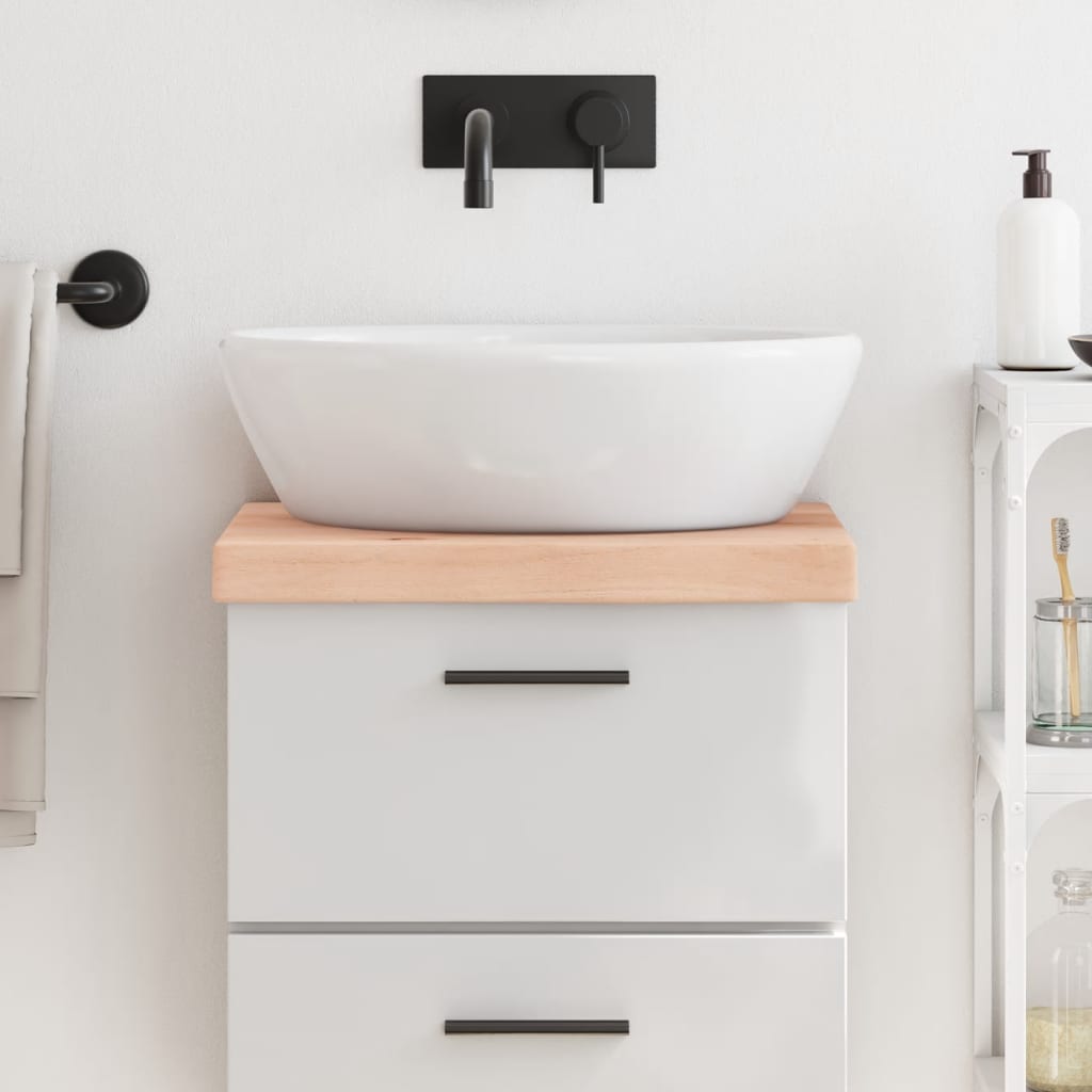 Berkfield Bathroom Countertop 40x40x6 cm Untreated Solid Wood