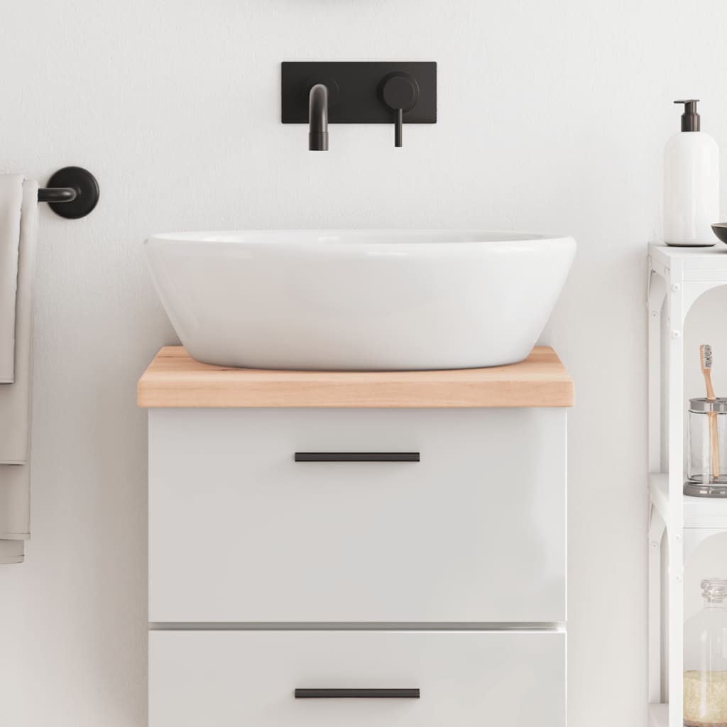 Berkfield Bathroom Countertop 40x50x4 cm Untreated Solid Wood