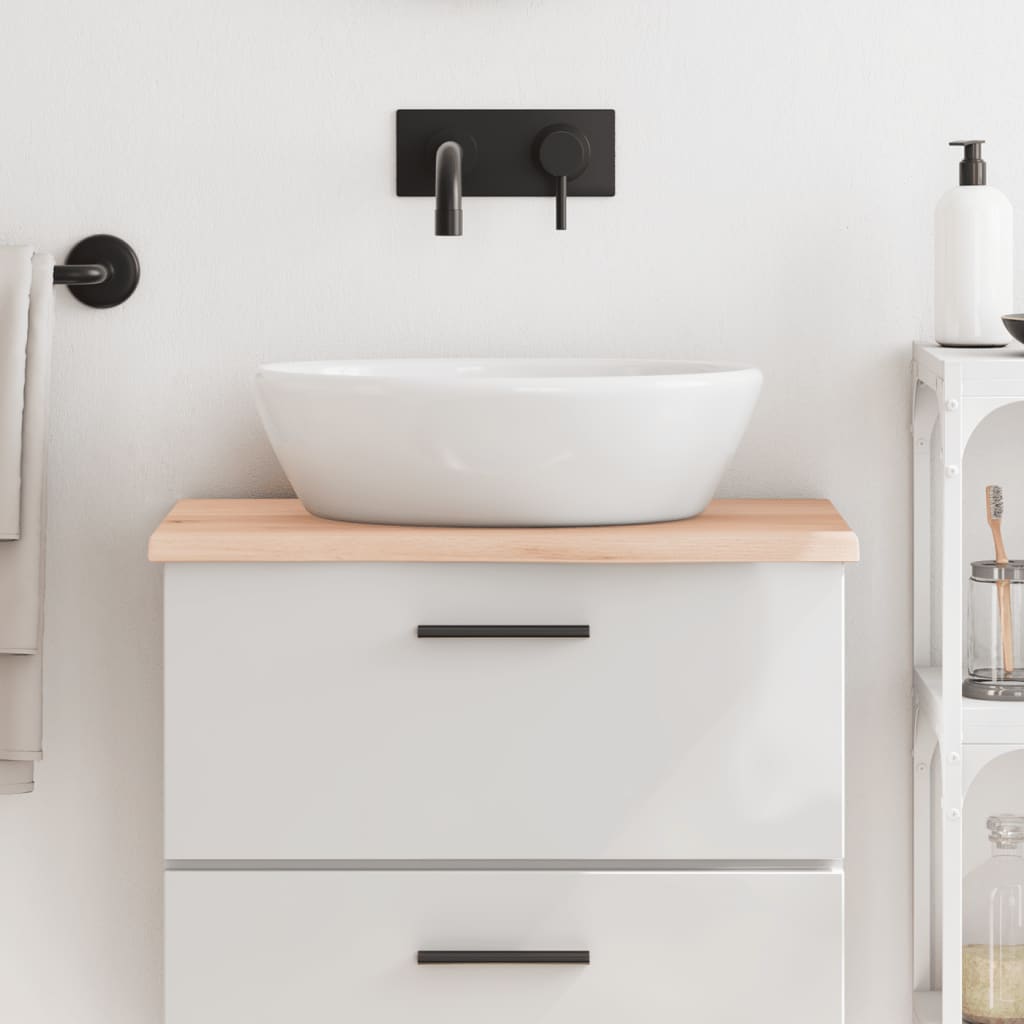 Berkfield Bathroom Countertop 60x30x2 cm Untreated Solid Wood