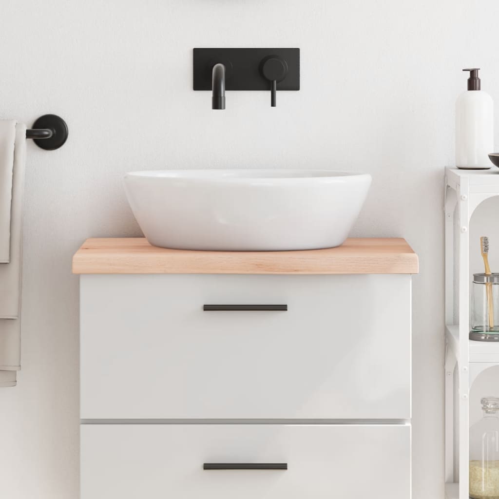 Berkfield Bathroom Countertop 60x40x4 cm Untreated Solid Wood