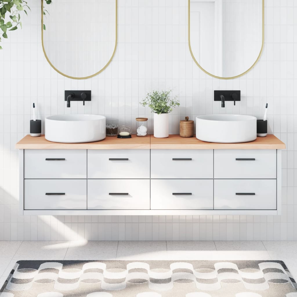 Berkfield Bathroom Countertop 180x40x4 cm Untreated Solid Wood
