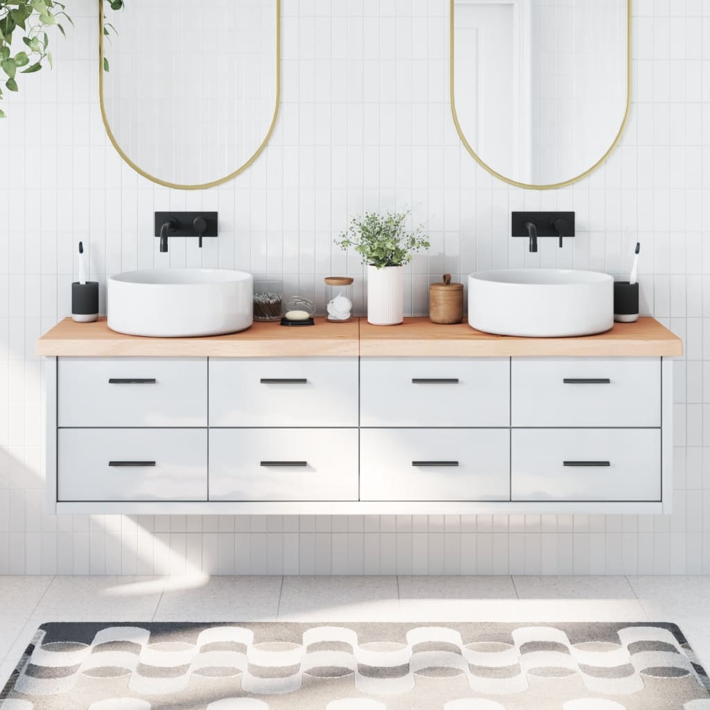 Berkfield Bathroom Countertop 180x60x6 cm Untreated Solid Wood