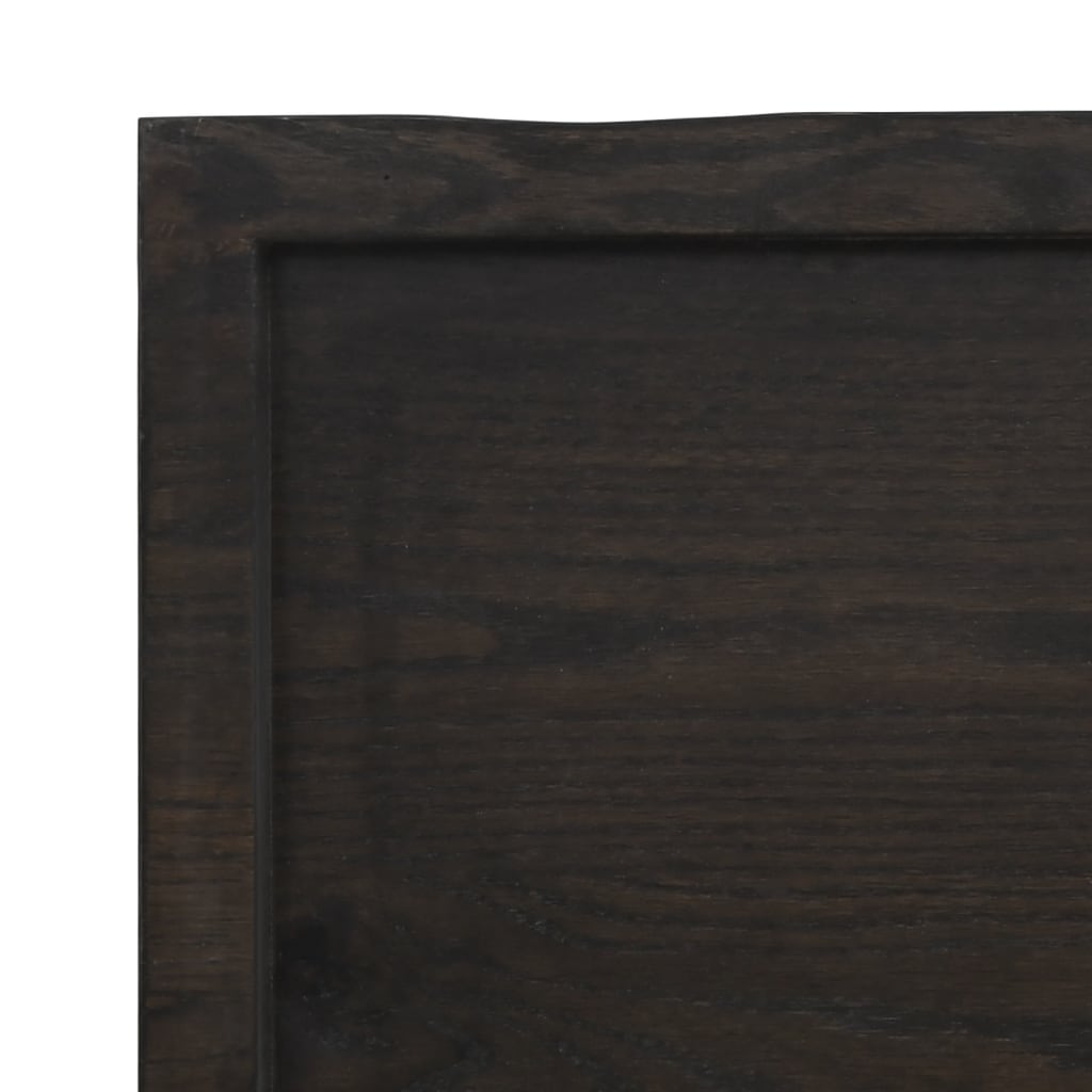 Berkfield Bathroom Countertop Dark Grey 120x60x4 cm Treated Solid Wood