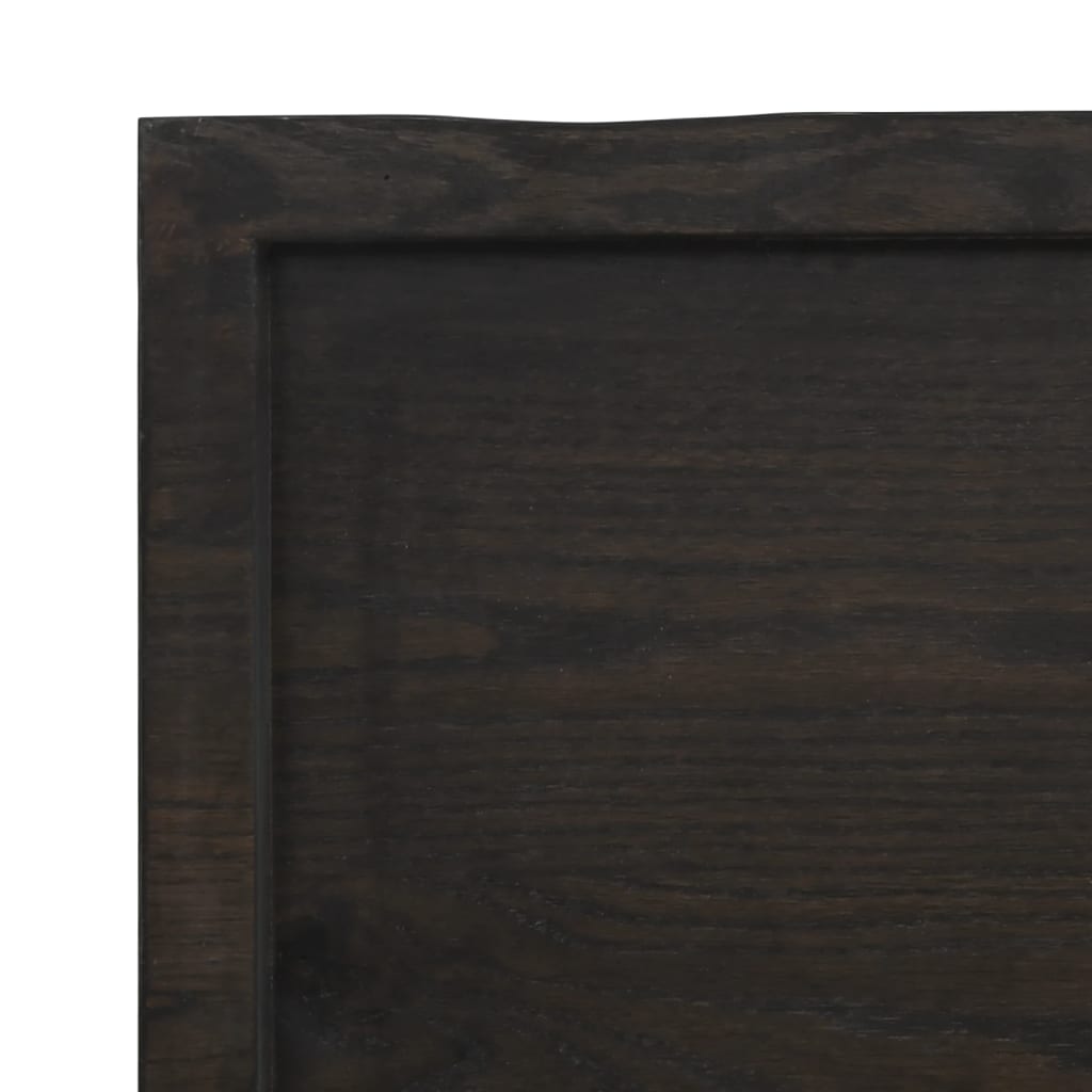 Berkfield Bathroom Countertop Dark Grey 160x50x4 cm Treated Solid Wood